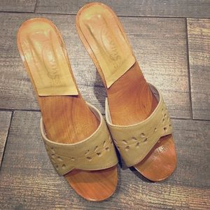 Vintage hand carved shoes